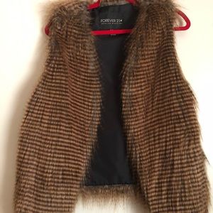Faux fur vest